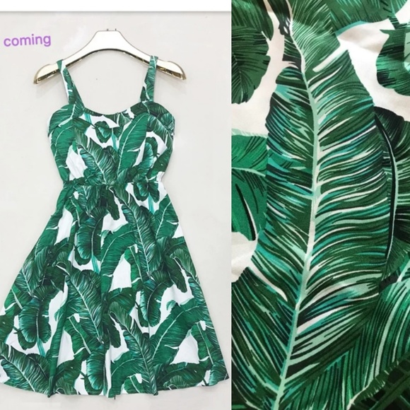 Dresses & Skirts - NWT! Cotton Palm Leaf Sundress